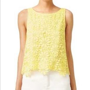 BB dakota yellow lace tank top